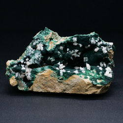 鉱物 標本 白鉛鉱 孔雀石 結晶 原石】コンゴ スノーフレーク セル