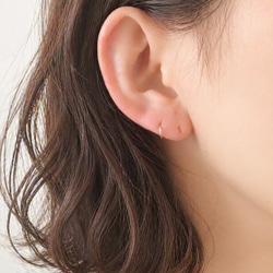 6㎜【14kgf】シンプルミニキャッチレス キャッチなしフープピアス ＃1