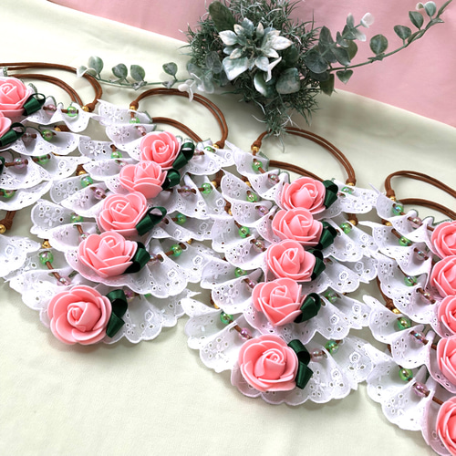 送料無料】❤️コットンレースローズ❤️業務用チョーカー【20