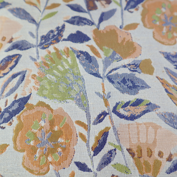 ジャガード織り生地 ゴブラン織り 花柄 ボタニカル柄 6枚目の画像