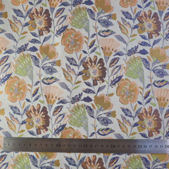 ジャガード織り生地 ゴブラン織り 花柄 ボタニカル柄 9枚目の画像