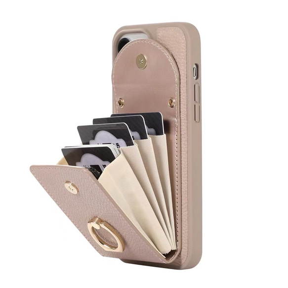 スマホケース カード収納 パスケース 革製 革 便利 手帳型 プレゼント 携帯バッグ 全機種対応 便利 4枚目の画像