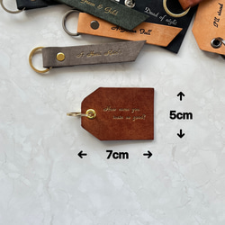 エスコートカード　ネームタグ キーホルダー 名入れ　箔押しいたします　バッグチャーム 席札 ドッグタグ ベビーギフト 4枚目の画像