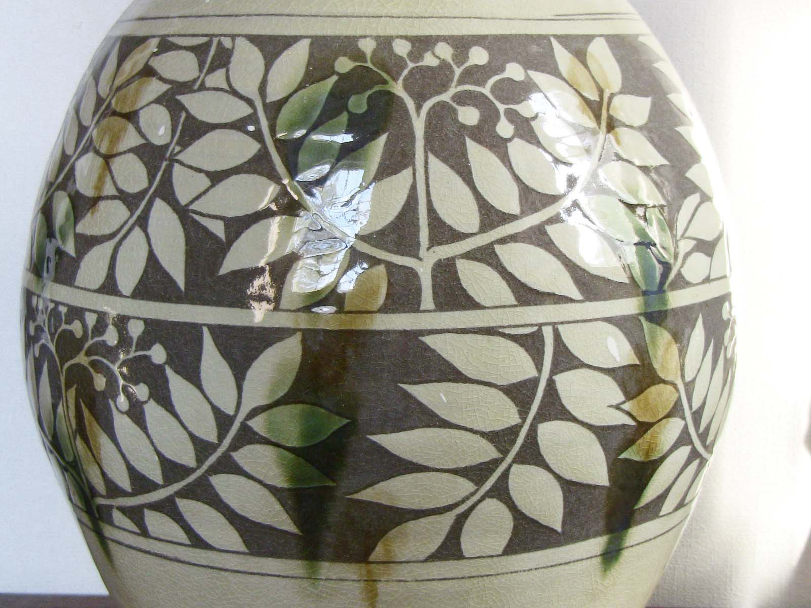 ななかまど三彩大壺