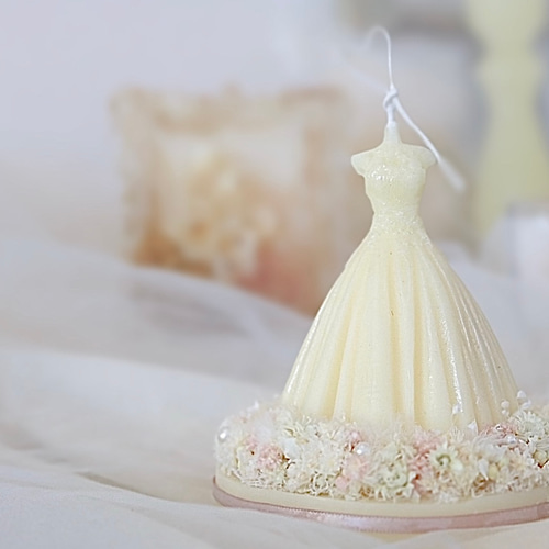 アロマキャンドル ドレスのキャンドル ウエディングのウェルカム