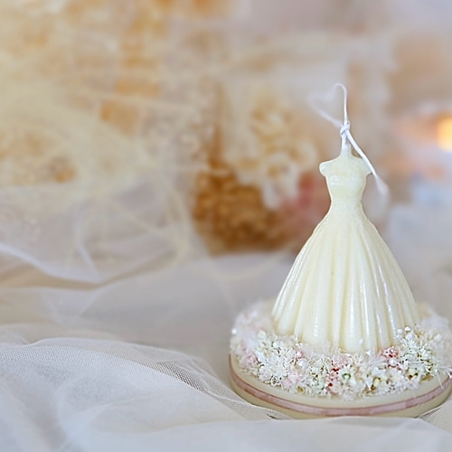 アロマキャンドル ドレスのキャンドル ウエディングのウェルカム