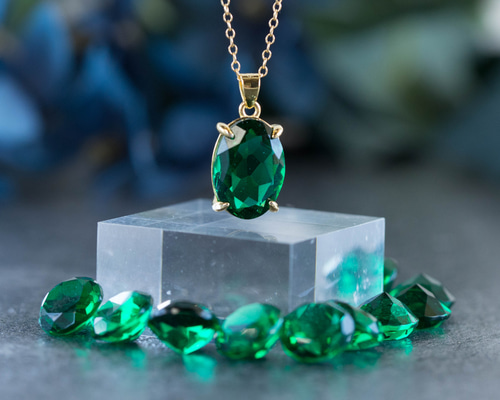 天然石☆極上大粒ミントエメラルド×極上Dクォーツのブレス・トップ14kgf 天然石☆極上大粒ミントエメラルド×極上Dクォーツのブレス