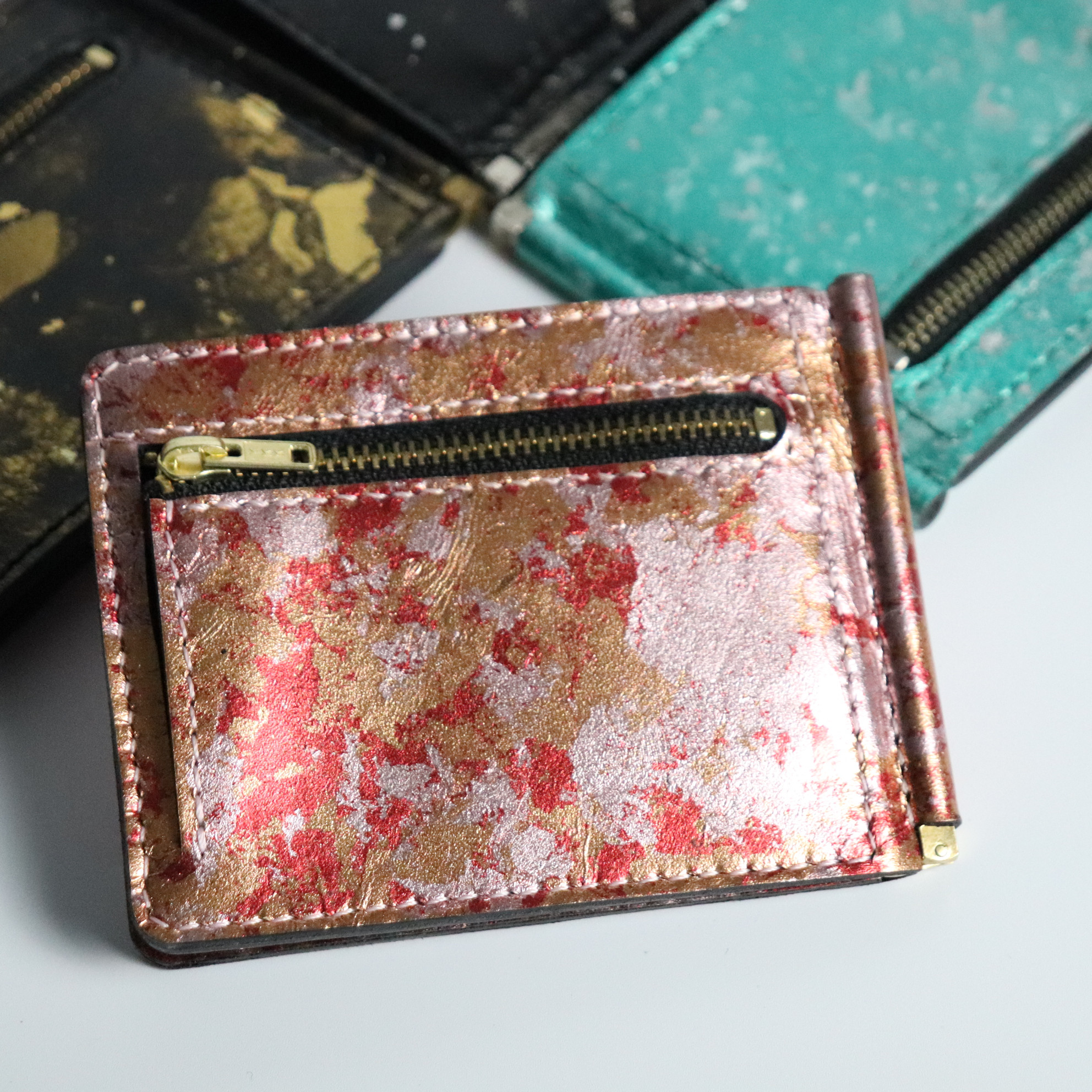 父の日 マネークリップ 折りたたみ財布 スマート財布 革製品 プレゼント バレンタイン ギフト セカンド財布