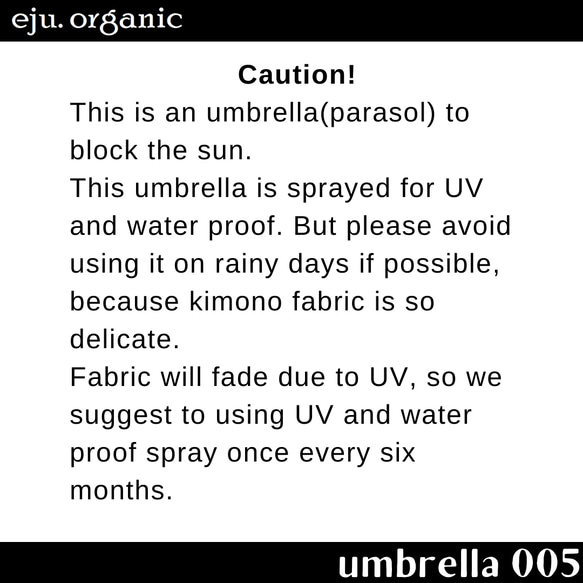 eju.organic【kimono umbrella 005】着物傘、着物日傘、付下げ、着物リメイク、日傘、インテリア 9枚目の画像