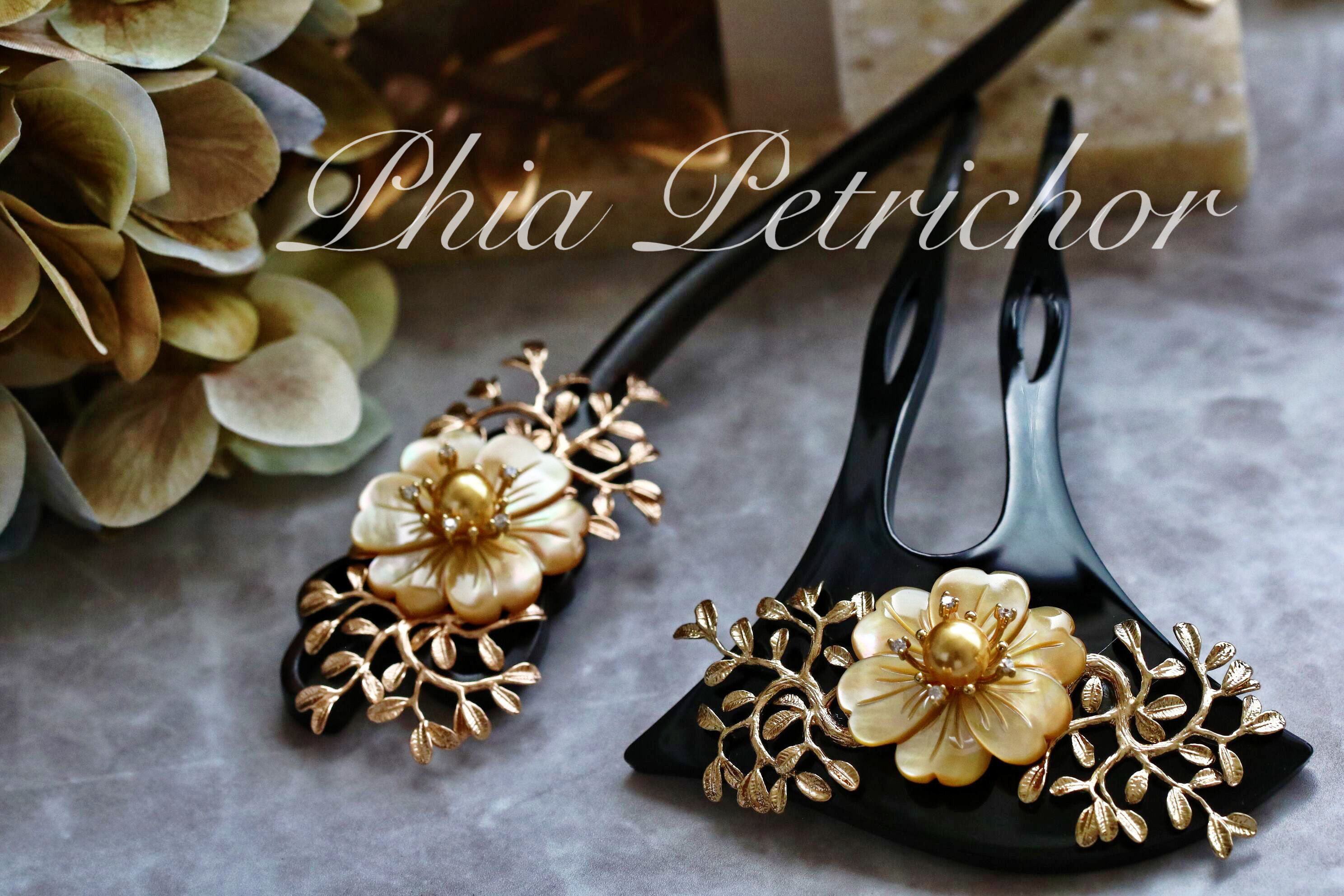 creema限定 簪 和 K24GP 桜 かんざし セット　パール 着物 髪飾り 留袖 着物 成人式 結婚式 卒業式