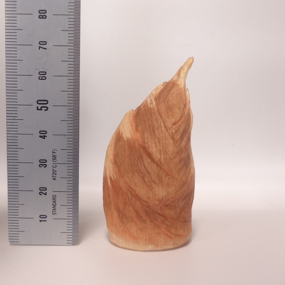 木彫刻 アート 『 筍 』たけのこ　一刀彫　 桐　モモ　ハンドメイド 8枚目の画像