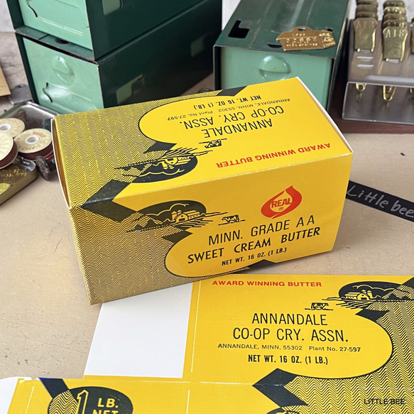 030・バターボックス　1箱　ヴィンテージ品　アメリカ　インテリア　ボックス　紙箱　バターケース　ケース 9枚目の画像