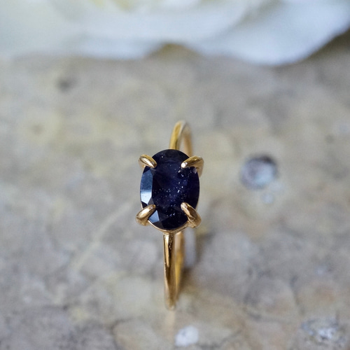 3月誕生石 再販x2 アイオライトサンストーン 7号〜フリーサイズリング