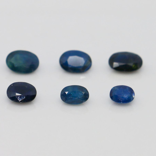 4.8ct 天然石 サファイア オーバル ルース 6個セット売り