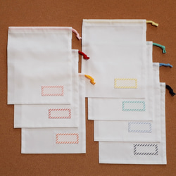 479a いちご　ショート　白地　ストライプ　ミントグリーン　給食袋　巾着袋 479a いちごショート白地ストライプミントグリーン給食袋巾着袋