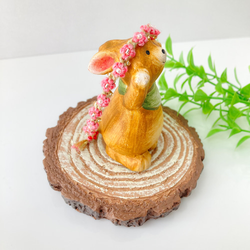受注製作】ラズベリーピンク＊ちいさなお花ブレスレット