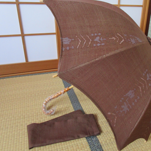 手織り紬・更紗模様の日傘（傘袋付き） 傘・日傘 MICHI 通販 17444907 