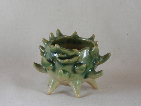 棘棘G陶製植木鉢 1枚目の画像