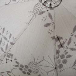 手織り節紬＋大島紬の日傘（傘袋付き 7枚目の画像