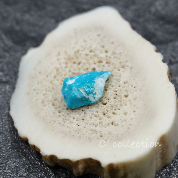 1,38ct Blue Gem Turquoise ブルージェムターコイズ ラフ BG-27 原石 ナチュラル 材料 1枚目の画像