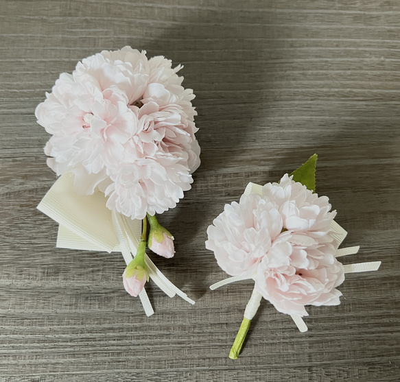 ⭐︎様専用　桜咲く　サクラの親子ペアコサージュ 3枚目の画像