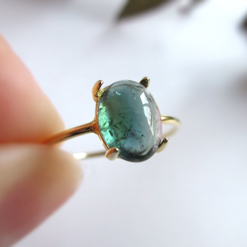 10月の誕生石】8×6mm「バイカラートルマリン」リング 指輪