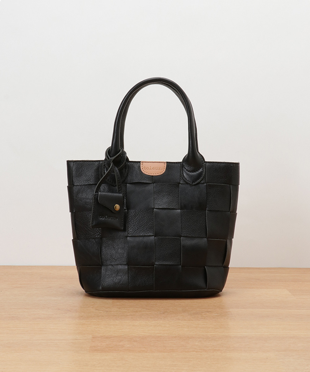 toleur(トーラ) カウレザー太メッシュトート 11872-BK(ブラック)