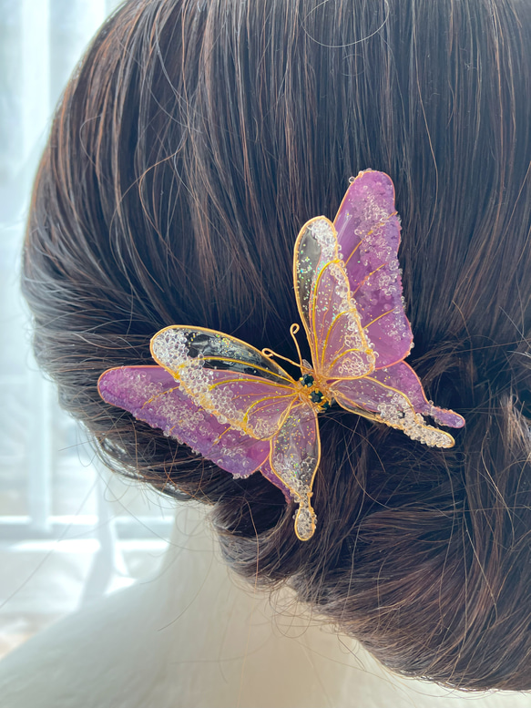 「藤」蝶のかんざし　 10枚目の画像
