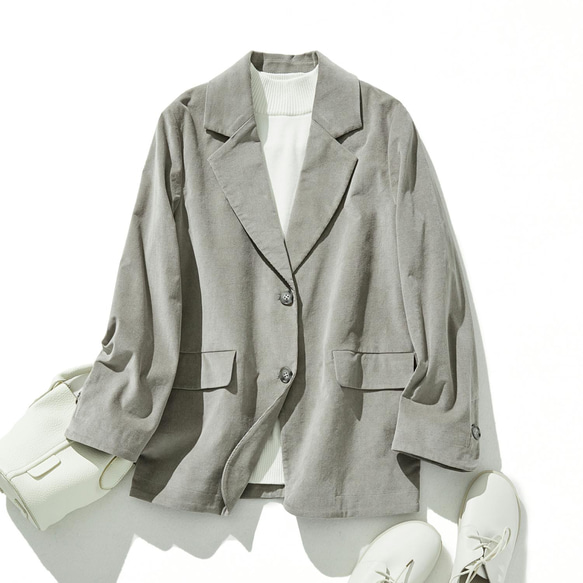 デザイン性と実用性の両方を叶えたコーデュロイテーラード