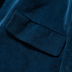 デザイン性と実用性の両方を叶えたコーデュロイテーラードジャケット　アウター　少し暗い青色　　240319-2 6枚目の画像