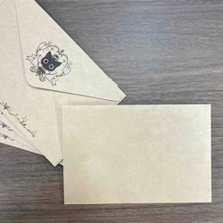 【数量限定・送料無料】ネコちゃん封筒５枚（シール付き） 2枚目の画像