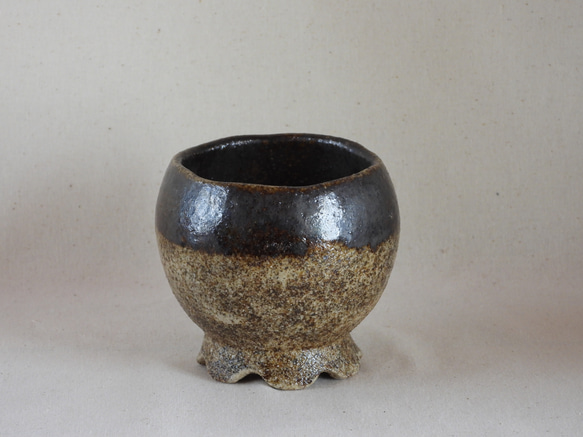 まるみ陶製植木鉢Br 2枚目の画像