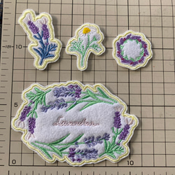 刺繍ワッペン  ラベンダーセット　 3枚目の画像