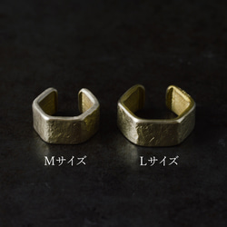 [片耳] 真鍮 / 温情 六角のイヤーカフ［brass］ 4枚目の画像