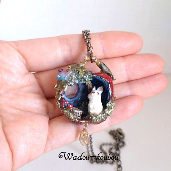 リンゴの森 『月想兎』(白うさぎ）（送料無料）