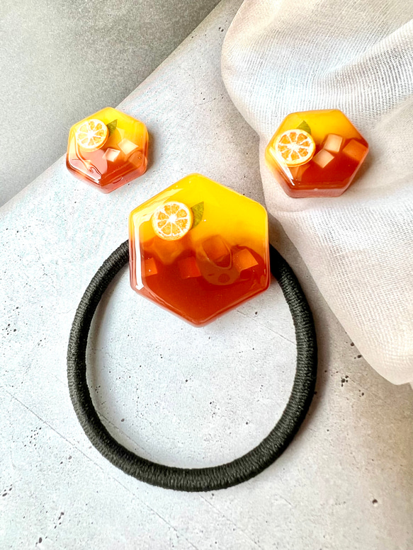 MIXカラー六角形レジンヘアゴム MIXカラー六角形レジンヘアゴム