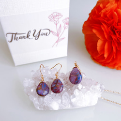 チョコレートジャスパー&シトリン＆オパール＆オニキス＊ピアスor