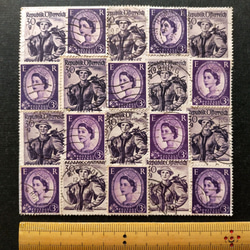 ヨーロッパ 古切手 カラーパレット（紫系）DA-STE136 5枚目の画像