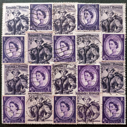 ドイツ切手（歯車と飛行機）Germany DA-STE085 包装紙・ラッピング