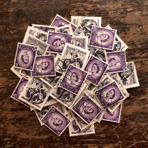 ヨーロッパ 古切手 カラーパレット（紫系）DA-STE136 その他素材 DAISY