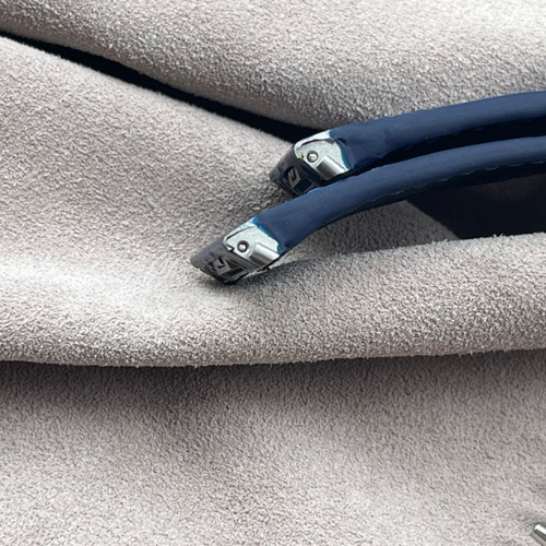 CARTIER SANTOS 21/18mm 用ハンドメイド ネイビー ブルー アリゲーター