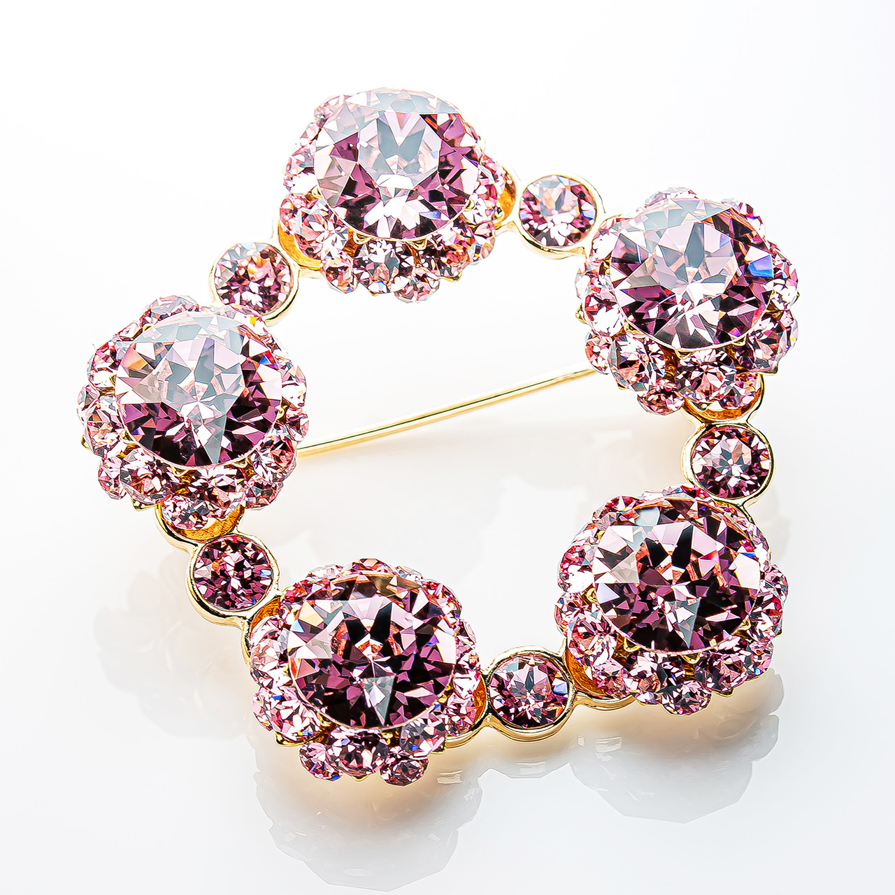 ナインティブローチ　「ライトローズ」