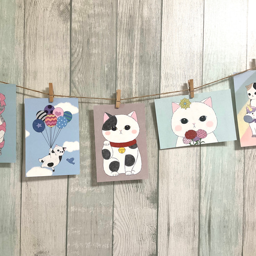 風船猫 ポストカード つじ本 ひいろ 通販 17446123｜Creema(クリーマ