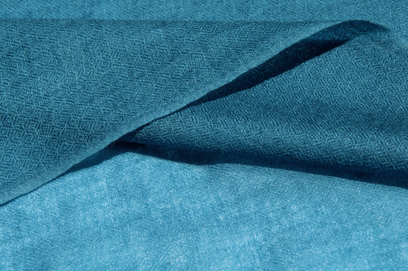 カシミア カシミア/カシミア スカーフ/ピュア ウール スカーフ ショール/リング ベルベット ショール - ブルー グラデーシ 5枚目の画像
