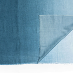 カシミア カシミア/カシミア スカーフ/ピュア ウール スカーフ ショール/リング ベルベット ショール - ブルー グラデーシ 6枚目の画像