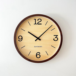 KATOMOKU muku clock 20 LL ウォールナット km-137WARC 電波時計 連続秒針 大きい 3枚目の画像