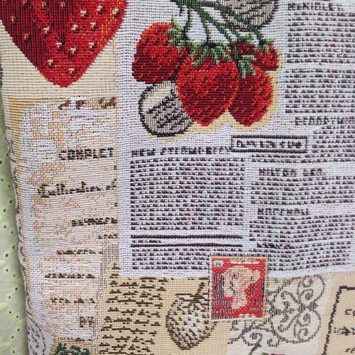 ストロベリー柄ゴブラン織ミニトートバッグ トートバッグ とちおとめ