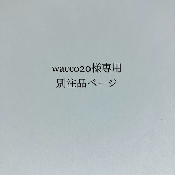 wacco20様専用別注品ページ 1枚目の画像