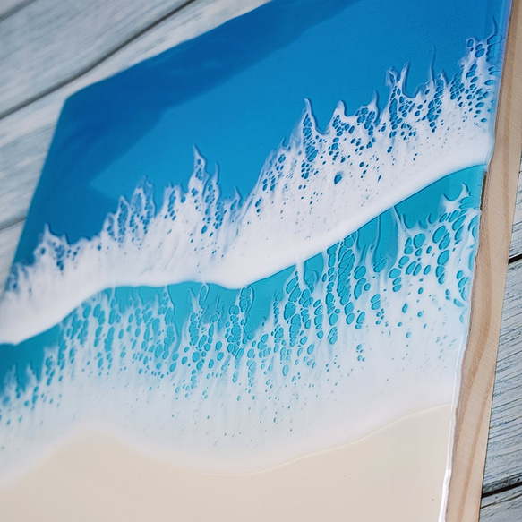 限定‼️海のアートボード 波 海 レジン アート ビーチ 8枚目の画像
