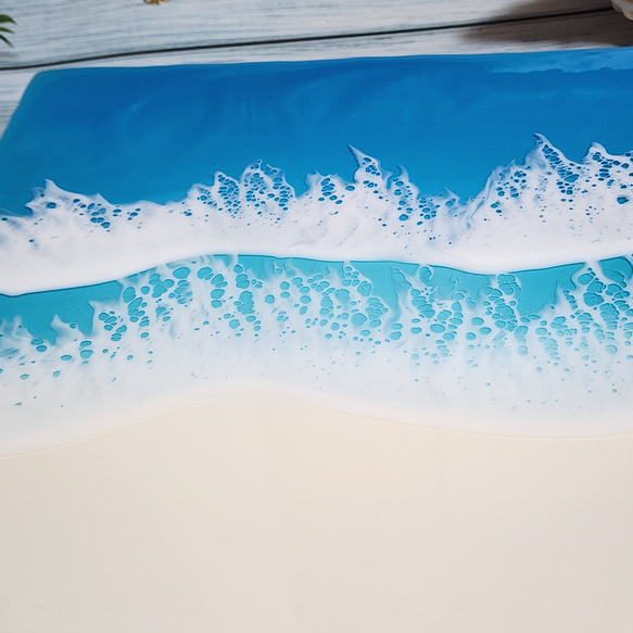 限定‼️海のアートボード 波 海 レジン アート ビーチ 4枚目の画像